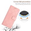 Xiaomi 14 Ultra Pink Leather Phone Case - Rhombic Grid Texture - 6