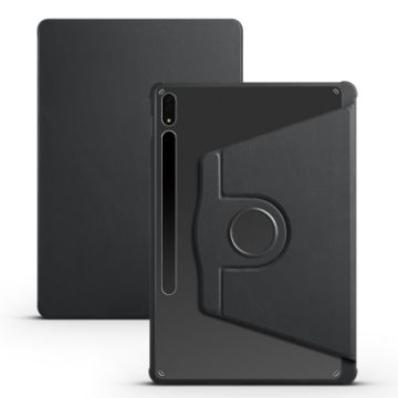Samsung Galaxy Tab S10+/S9+ 360 Rotation Leather Case - Black - 1