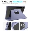 Samsung Galaxy Tab S10+/S9+ 360 Rotation Leather Case - Lavender Purple - 4