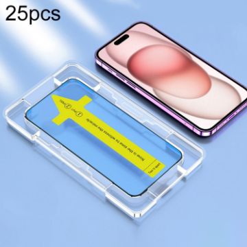 iPhone 15 Tempered Glass Film 25pcs - Dust-proof & Anti-static HD - 1