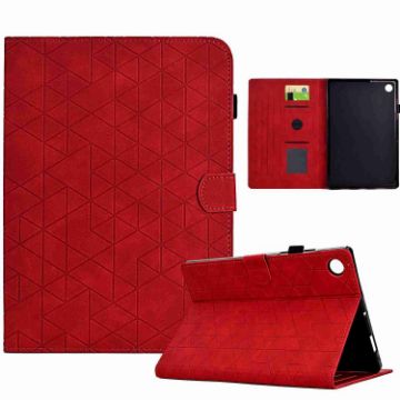 Samsung Galaxy Tab A8 2022 SM-X200 Red Rhombus TPU Leather Case - 1