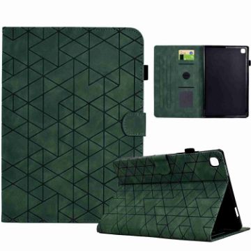 Samsung Galaxy Tab A7 10.4 2020 T500 Green Rhombus TPU Leather Case - 1