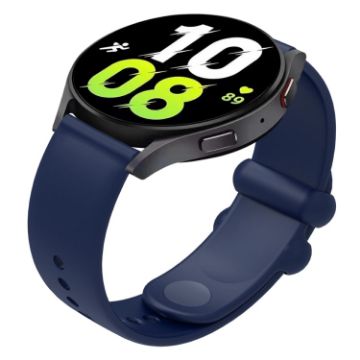 Universal 20mm Dark Blue Silicone Watch Band with Reverse Buckle - 1