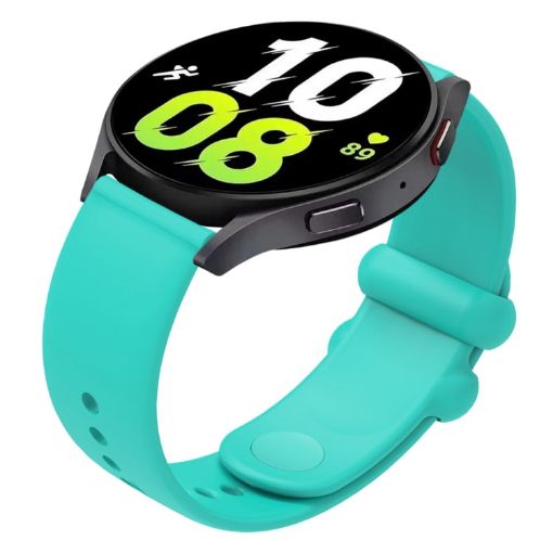 Teal 20mm Universal Silicone Watch Band with Reverse Buckle - 1