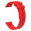 22mm Red Silicone Watch Band - Universal Solid Color Reverse Buckle - 3