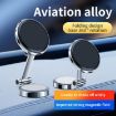 Magnetic Alloy Foldable Car Dashboard Phone Holder Silver - ZF016 - 2