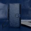 OPPO Reno14 Global Blue Honeycomb Dot Texture Leather Phone Case - 2