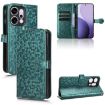 OPPO Reno14 Global Green Honeycomb Dot Texture Leather Phone Case - 1
