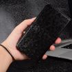 OPPO Reno14 Pro Global Leather Phone Case - Honeycomb Dot Texture Black - 6