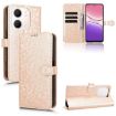 OPPO A5x 5G/4G Global Honeycomb Dot Leather Case - Gold - 1