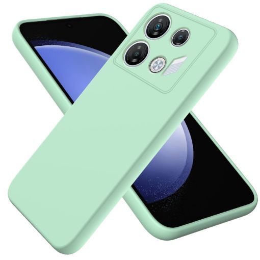 Infinix GT 10 Pro Green Liquid Silicone Dropproof Phone Case - 1