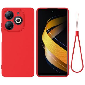 Infinix Smart 8 HD/Pro Red Liquid Silicone Dropproof Phone Case - 1