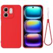 Infinix Hot 50i Red Liquid Silicone Dropproof Full Coverage Case - 1