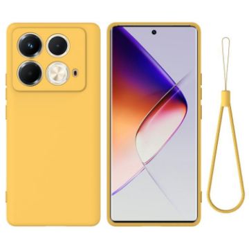 Infinix Note 40S Yellow Liquid Silicone Dropproof Full Coverage Case - 1