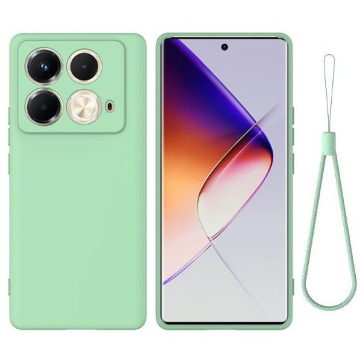 Infinix Note 40S Green Liquid Silicone Dropproof Full Coverage Case - 1
