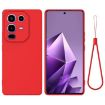 Infinix Note 50x Red Liquid Silicone Dropproof Full Coverage Case - 1