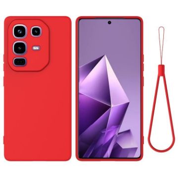 Infinix Note 50x Red Liquid Silicone Dropproof Full Coverage Case - 1