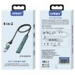 Onten UCA9703 USB 3.0 + Type-C to 3 Type-C USB HUB Dock Pine Needle Green - 6