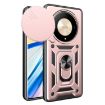 For Honor X9b Rose Gold TPU+PC Phone Case with Sliding Camera Cover - 1