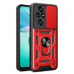 For Honor 200 Pro Red TPU+PC Phone Case with Sliding Camera Cover - 1