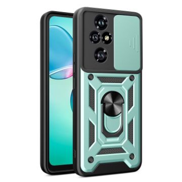 For Honor 200 Pro Green TPU+PC Phone Case with Sliding Camera Cover - 1