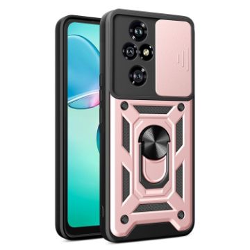 For Honor 200 Pro Rose Gold Sliding Camera Cover TPU+PC Phone Case - 1