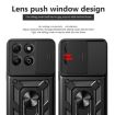 For Honor X6b 4G Red Phone Case with Sliding Camera Cover TPU+PC - 4