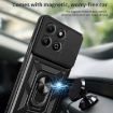 For Honor X6b 4G Red Phone Case with Sliding Camera Cover TPU+PC - 6