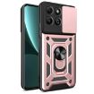 For Honor X6b 4G Rose Gold Sliding Camera Cover TPU+PC Phone Case - 1