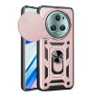 For Honor Magic5 Pro Rose Gold TPU+PC Phone Case with Sliding Cover - 1