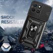 For Honor X8c 4G Gold Phone Case with Sliding Camera Cover TPU+PC Design - 6