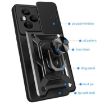 For Honor 400 Pro Global Phone Case Black - Sliding Camera Cover TPU+PC - 3