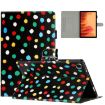 Samsung Galaxy Tab A7 10.4 2020 T500 Leather Case - Black Colorful - 1
