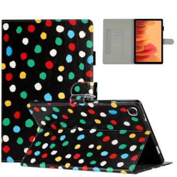 Samsung Galaxy Tab A7 10.4 2020 T500 Leather Case - Black Colorful - 1