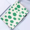 Samsung Galaxy Tab A7 10.4 2020 T500 Leather Case White Green Dot - 7