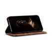 Motorola Moto G34 Brown Denim Texture Flip Leather Phone Case - 6