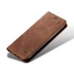 Moto E14 Brown Denim Texture Flip Leather Case - Motorola Phone Cover - 6