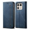 Motorola Edge 50 Ultra Denim Texture Flip Leather Case - Blue - 1