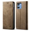 Moto G54 Power 5G Khaki Denim Texture Flip Leather Case - 1