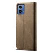 Moto G34/G45 5G Khaki Denim Texture Flip Leather Case - 3