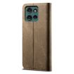 Motorola Moto G75 5G Khaki Denim Texture Flip Leather Case - 3