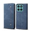 Motorola Edge 60 Fusion Denim Texture Flip Leather Case - Blue - 1