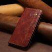 Motorola Moto G86 5G Brown Leather Phone Case - Oil Wax Crazy Horse Texture - 2