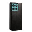 Motorola Moto G56 5G Leather Phone Case - Black Oil Wax Texture - 3