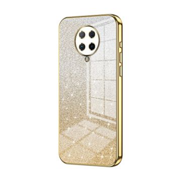 Xiaomi Redmi K30 Pro/Ultra Gold Glitter Electroplated Phone Case - 1