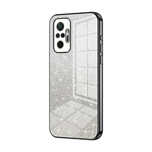 Xiaomi Redmi Note 10 Pro/Max Glitter Gradient Electroplated Case Black - 1