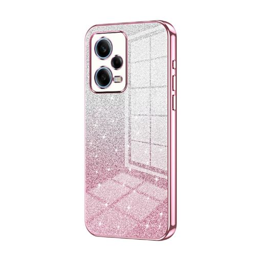 Xiaomi Redmi Note 12 Pro 5G Pink Glitter Gradient Phone Case - 1
