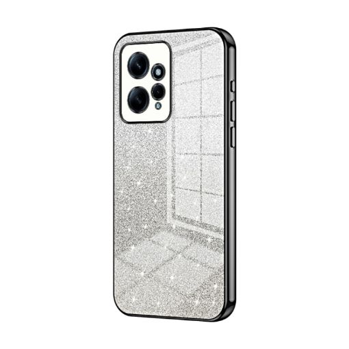 Xiaomi Redmi Note 12 4G Glitter Gradient Electroplated Case Black - 1