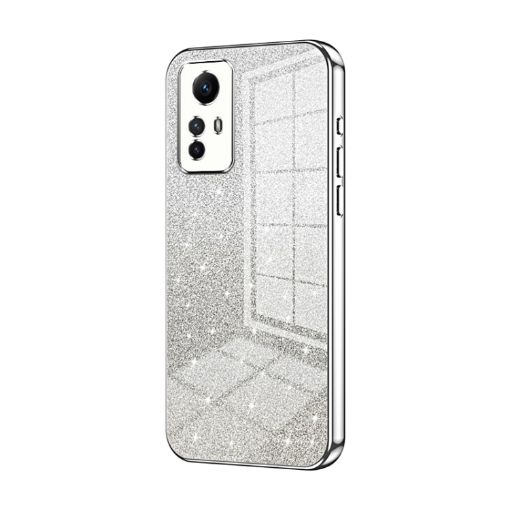 Xiaomi Redmi Note 12S Silver Glitter Gradient Electroplated Phone Case - 1