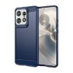 Motorola Edge 50 Pro Blue Carbon Fiber Brushed Texture TPU Case - 1